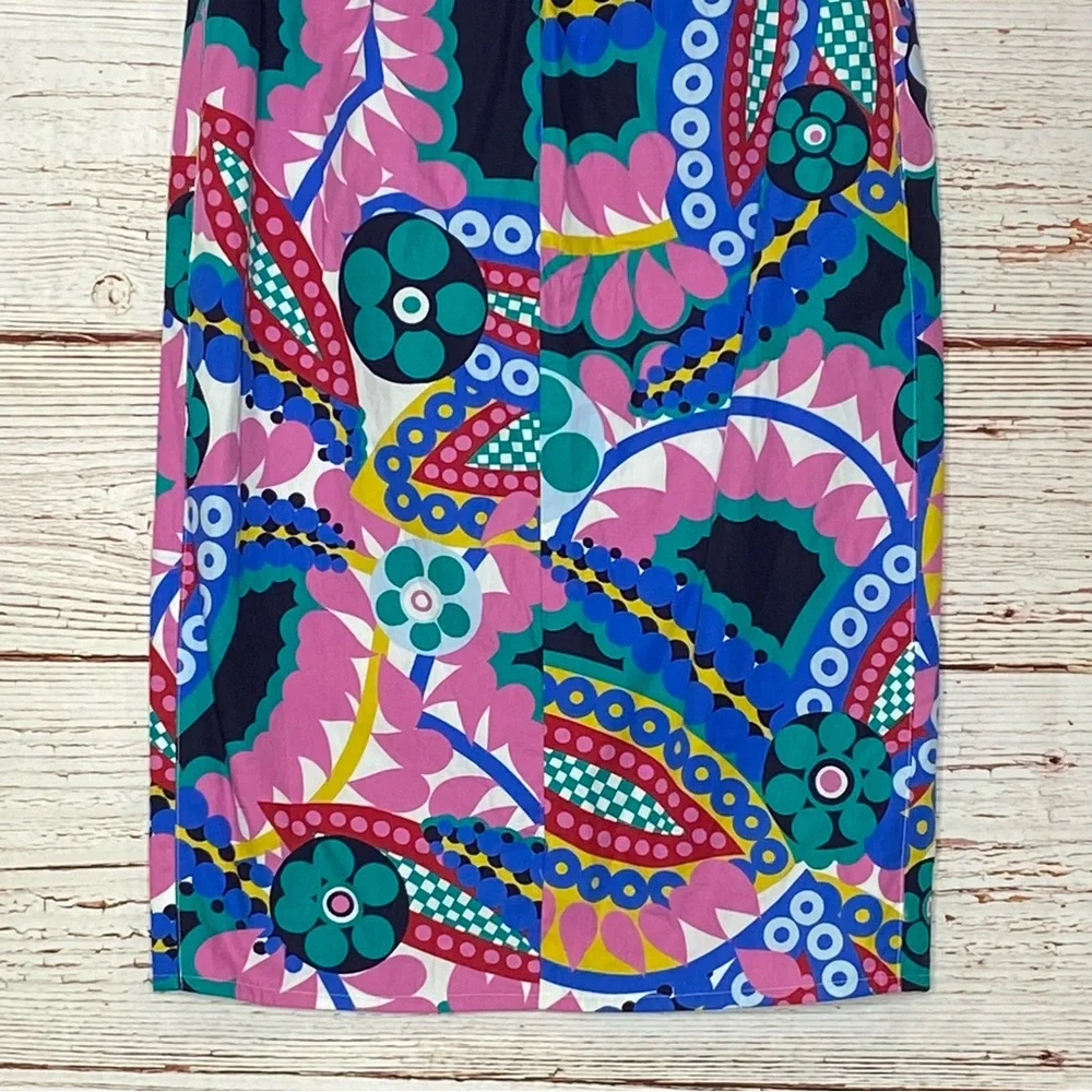 J Crew Tie Back Tulip Hem Skirt in Ratti Kaleidoscope Floral Sz 2 - Picture 12 of 16